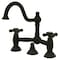 Kingston Brass KS3915AX Restoration Bathroom Bridge Faucet, Oil Rubbed Bronze KS3915AX - alternate 1